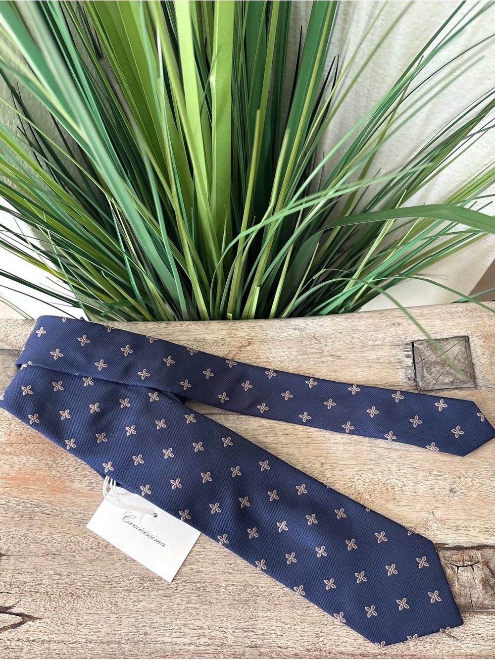 Camicissima Navy Patterned Silk Tie